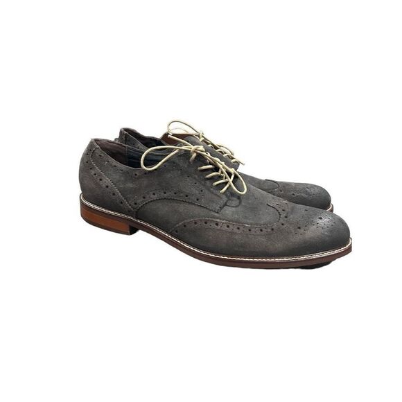 Gordon Rush Gray Suede Concord Wing Tip Business Casual Lace Up Sneaker Size 12 - Picture 1 of 10
